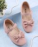 Cute Walk by Babyhug Velcro Closure Ballerina With Bow Applique - Pink