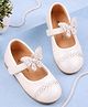Cute Walk by Babyhug Velcro Closure Ballerina with Butterfly Applique - White