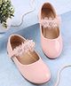 Cute Walk by Babyhug Velcro Closure Ballerina with Floral Applique - Pink