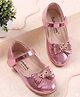 Cute Walk by Babyhug Velcro Closure Ballerina with Bow Applique - Pink