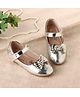 Cute Walk by Babyhug Velcro Closure Ballerina with Bow Applique - Silver