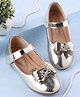 Cute Walk by Babyhug Velcro Closure Ballerina with Bow Applique - Silver