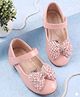 Cute Walk by Babyhug Velcro Closure Ballerina with Bow Applique - Pink