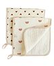 TERI BERI 4 layers Muslin Baby Burp Cloth Set of 2, Ultra Soft Cotton Newborn Towel, Absorbent Feeding Cloth for Babies, Reusable Washable Baby Essentials (Multicolor Prints)