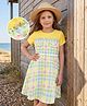 Hola Bonita Woven Knit Dress Checkered Multi Color 12-14 Years