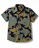 Pine Kids Cotton Woven Printed Half Sleeves Collared Shirt -Navy Blue