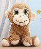 FUNZOO 20 cm Glitter Eyes Monkey Soft Plush Stuffed Toy - Brown