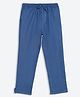 Charkhee Cotton Woven Solid Trousers - Blue