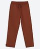 Charkhee Cotton Woven Solid Trousers - Cinnamon