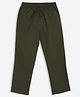 Charkhee Cotton Woven Solid Trousers - Olive Green