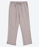 Charkhee Cotton Woven Solid Trousers - Grey