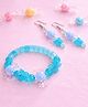 Little Tresses Beaded & Toffee Applique Detailed Jewellery Set - Blue