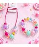 Little Tresses Toffee Designed Beads Embellished Jewellery Set - Multi Colour