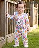 Babyhug Disney Interlock Knit Full Sleeves Romper With Marie Graphics - White
