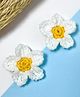 Little Peas Pearl Embellished Rose Applique Detailed Hair Clips - White & Yellow