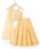 Babyhug Woven Sleeveless Embroidered Choli Lahenga Set With Dupatta - Yellow