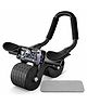 Jaspo Spin Core Abs Roller Wheel with Automatic Rebound & Elbow Support, Dual Non-Slip Wheels, Mobile Holder, Professional Abdominal Trainer for Home Gym Exercise with Knee Pad