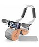 Jaspo Spin Core Abs Roller Wheel with Automatic Rebound & Elbow Support, Dual Non-Slip Wheels, Mobile Holder, Professional Abdominal Trainer for Home Gym Exercise with Knee Pad