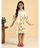 Bugandbees Cotton Woven Three Fourth Sleeves Floral Printed Shirt Style Dress - Multi Colour