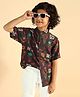 Bugandbees Woven Half Sleeves Birds & Planters Printed Shirt - Multi Colour