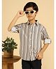 Bugandbees Woven Full Sleeves Striped Shirt - Multi Colour