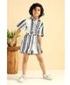 Bugandbees  Woven Half  Sleeves Striped Coordinating Shirt & Shorts Set - Multi Colour