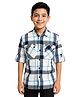 CAVIO Cotton Woven Full Sleeves Checked Shirt - Blue