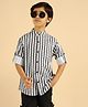 Bugandbees Woven Full Sleeves Striped Shirt - Black