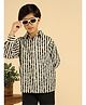 Bugandbees Woven Full Sleeves Striped Shirt - Black