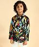 Bugandbees Cotton Woven Full Sleeves Tropical Theme & Animals Printed Shirt - Black