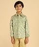 Bugandbees Cotton Woven Full Sleeves Polka Dots Printed Shirt - Multi Colour