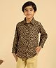 Bugandbees Cotton Woven Full Sleeves Floral Printed Shirt - Brown