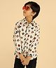 Bugandbees Cotton Woven Full Sleeves Hearts Printed Shirt - Multi Colour