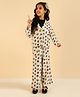 Bugandbees Corduroy Woven Full Sleeves Hearts Printed Coordinating Top & Pant Set - Multi Colour
