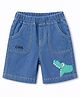 Mark & Mia Knee Length Crocodile Embroidered Shorts - Blue