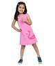 Plan B Cotton Knit Sleeveless Flamingo Printed Dress - Pink