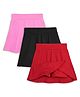 Plan B Cotton Knit Pack Of 3 Solid Skater Skirts - Baby Pink Black & Red