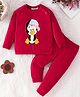 Mark & Mia Cotton Full Sleeves Sweater & Pant With Penguin  Design - Red