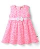 Dew Drops Cotton Woven One Piece Dresses/Frocks Sleeveless Floral Pink 4-5 Years