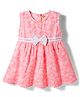 Dew Drops Cotton Woven One Piece Dresses/Frocks Sleeveless Floral Print Orange 6-12 Months