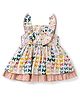 ToffyHouse Cotton Knit Sleeveless Party Dress With Butterfly Print - Multicolor