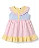 ToffyHouse Cotton Knit Sleeveless Block Color Striped Party Dress - Multicolor