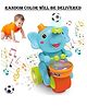 ADKD Elephant Musician Toy Walking Drum Playing with 2 Ball Electric Toys for Kids - Blue