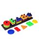 ADKD Geometric Shapes BPA Free Plastic Blocks - Multicolour