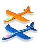 ADKD Hand Throw Flying Glider Foam Aeroplane Toy for Kids Pack of 2 - Multicolor