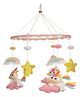 LillPumpkins Personalized Felt Unicorn Theme Baby Cot Mobile Hanger for baby crib- Pink