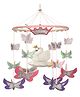 LillPumpkins Personalized Felt Silver Butterfly Theme Baby Cot Mobile Hanger for baby crib - Multi