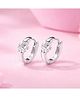 ShimmerTots  Solitaire Aura Hypoallergenic 925 Silver Hoop - Silver