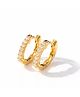 ShimmerTots Sparkling CZ Hypoallergenic 925 Silver Hoops 10mm- Gold