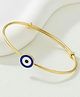ShimmerTots 18Kt Gold Plated Evil Eye Hypoallergenic 925 Silver Bangle - Blue